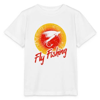 Fliegenfisher Fliegen Forellen Angler - Stanley/Stella Kinder T-Shirt MINI CREATOR  - Weiß - Vorne - Maike (125cm)