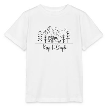 Pick-up camping disant Montagnes de cadeau de campeur - T-shirt bio MINI CREATOR Stanley/Stella Enfant - blanc - Devant - Maike (125cm)