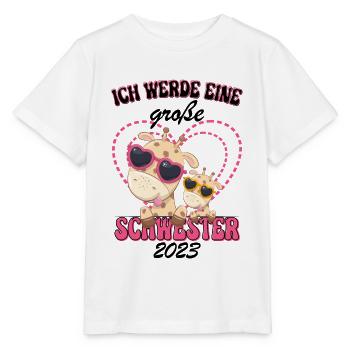 Ich Werde Eine Große Schwester 2023 - Stanley/Stella Kinder T-Shirt MINI CREATOR  - Weiß - Vorne - Maike (125cm)
