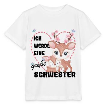 Ich Werde Eine Große Schwester 2023 - Stanley/Stella Kinder T-Shirt MINI CREATOR  - Weiß - Vorne - Maike (125cm)