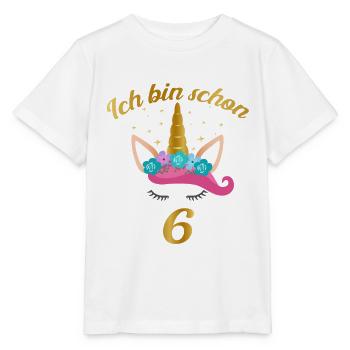Ich bin schon 6 - Geburtstag Geschenk - Stanley/Stella Kinder T-Shirt MINI CREATOR  - Weiß - Vorne - Maike (125cm)