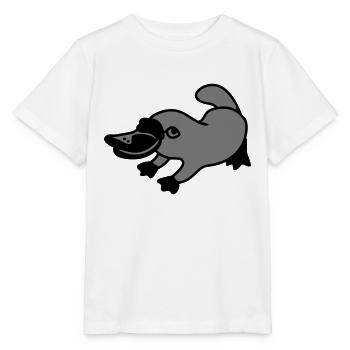 Ornithorynque - T-shirt bio MINI CREATOR Stanley/Stella Enfant - blanc - Devant - Maike (125cm)