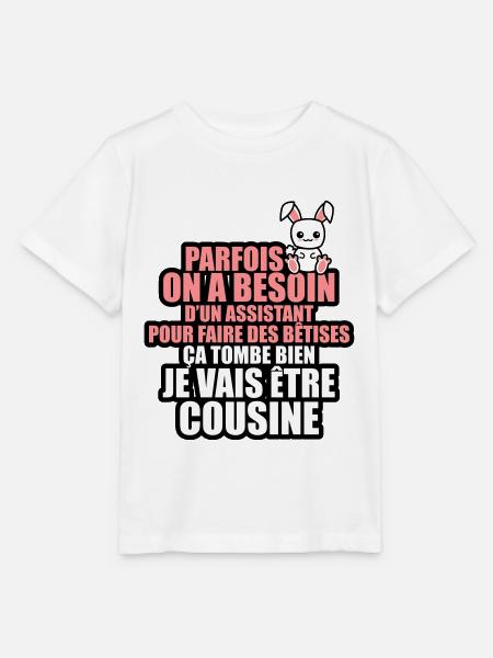 besoin d'un assistant pour betise cousine - T-shirt bio MINI CREATOR Stanley/Stella Enfant - blanc
