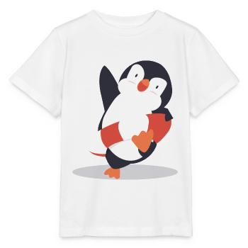 Pinguin - Stanley/Stella Kinder T-Shirt MINI CREATOR  - Weiß - Vorne - Maike (125cm)