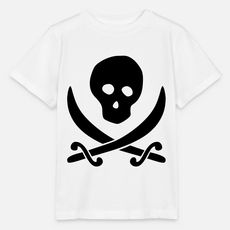 Pirate - Crâne - T-shirt bio MINI CREATOR Stanley/Stella Enfant - blanc