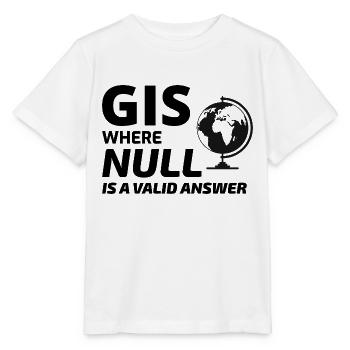 Geospatial Null Value Cartography GIS Humor - Stanley/Stella MINI CREATOR Kids’ T-Shirt - white - Front - Maike (125cm)