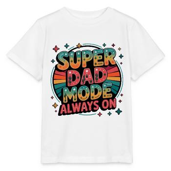 Super Dad Mode Super Dad Mode Always On - Stanley/Stella MINI CREATOR Kids’ T-Shirt - white - Front - Maike (125cm)