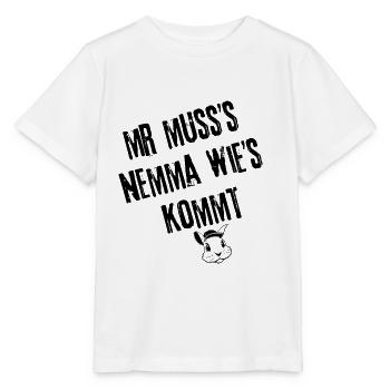 Gscheid gschwätzt | Redewendung - Stanley/Stella Kinder T-Shirt MINI CREATOR  - Weiß - Vorne - Maike (125cm)