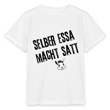 Gschmackigs Selberessa | Redewendung - Stanley/Stella Kinder T-Shirt MINI CREATOR  - Weiß - Vorne - Maike (125cm)
