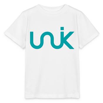 UNIK original turquoise - T-shirt bio MINI CREATOR Stanley/Stella Enfant - blanc - Devant - Maike (125cm)