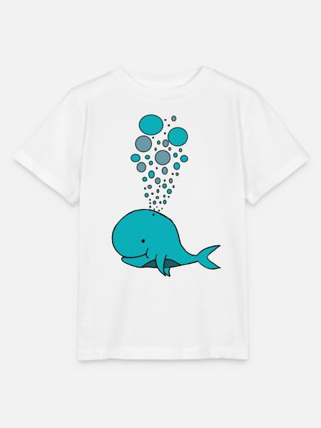 Kleiner Wal - Stanley/Stella Kinder T-Shirt MINI CREATOR  - Weiß