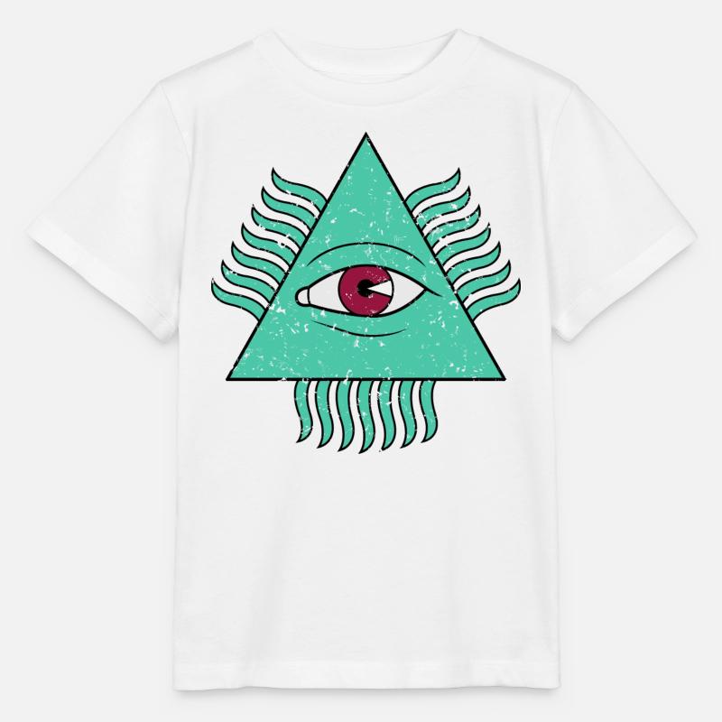 Pyramid Eye - Stanley/Stella MINI CREATOR Kids’ T-Shirt - white