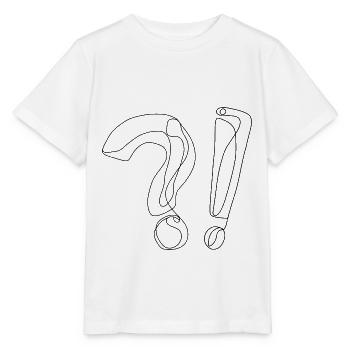 Fragezeichen Ausrufezeichen - Stanley/Stella Kinder T-Shirt MINI CREATOR  - Weiß - Vorne - Maike (125cm)