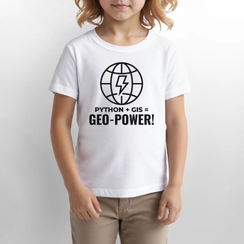 Python SIG Géo-Puissance Programmation Géospatial T-shirt bio MINI CREATOR Stanley/Stella Enfant