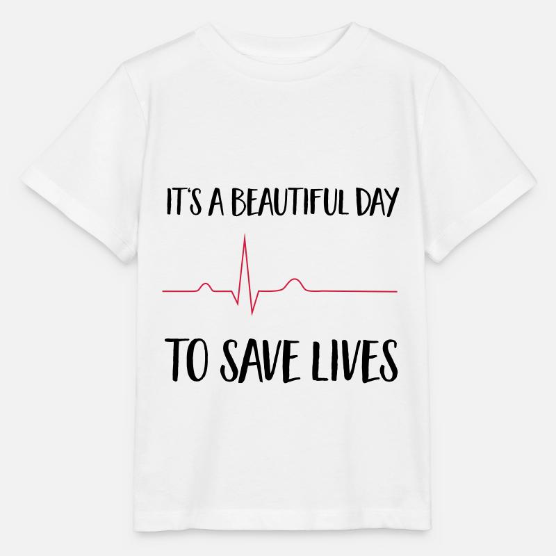beautiful day to save lives - Stanley/Stella Kinder T-Shirt MINI CREATOR  - Weiß