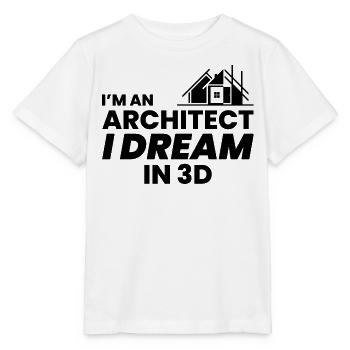 Architecte 3D Rêve Construction Architecture Drôle - T-shirt bio MINI CREATOR Stanley/Stella Enfant - blanc - Devant - Maike (125cm)