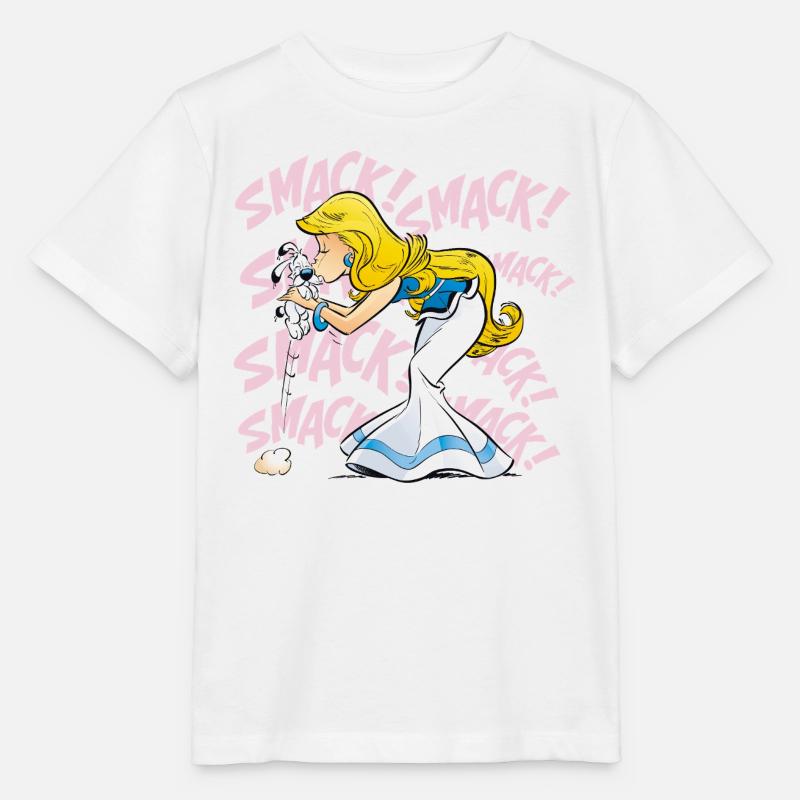 Asterix & Obelix - Falbala avec Idefix - T-shirt bio MINI CREATOR Stanley/Stella Enfant - blanc