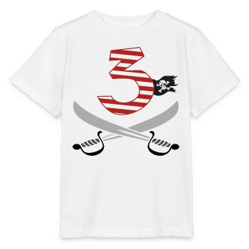 Ich bin 3 Drei / Pirat Geburtstag Party Geschenk - Stanley/Stella Kinder T-Shirt MINI CREATOR  - Weiß - Vorne - Maike (125cm)