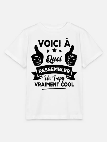 Voici à quoi ressembler un papy vraiment cool - T-shirt bio MINI CREATOR Stanley/Stella Enfant - blanc