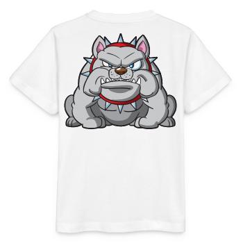 Bulldog Grump with Spiked Collar - Stanley/Stella MINI CREATOR Kids’ T-Shirt - white - Back - Maike (125cm)