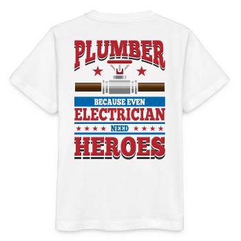Klempner - Stanley/Stella Kinder T-Shirt MINI CREATOR  - Weiß - Hinten - Maike (125cm)
