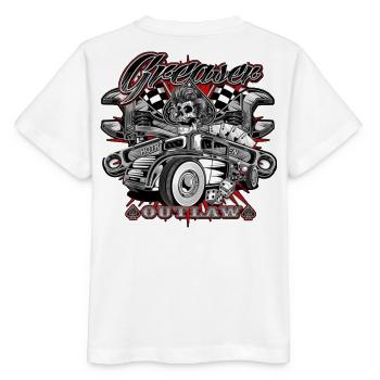 Hot rod Garage - Stanley/Stella Kinder T-Shirt MINI CREATOR  - Weiß - Hinten - Maike (125cm)
