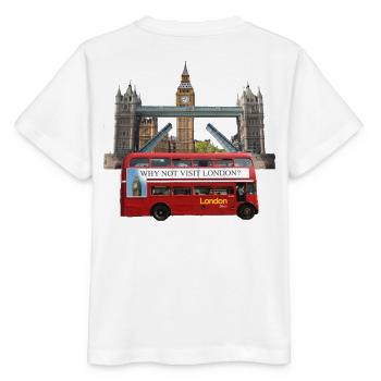 London Landmarks Collage - Stanley/Stella MINI CREATOR Kids’ T-Shirt - white - Back - Maike (125cm)