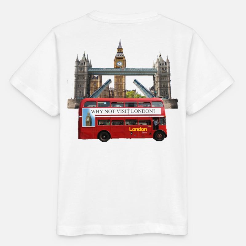 London Landmarks Collage - Stanley/Stella MINI CREATOR Kids’ T-Shirt - white