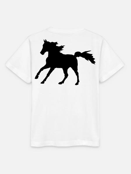 Pferd Vollblutaraber Galopp, edler Asil Araber - T-shirt MINI CREATOR barn från Stanley/Stella - vit