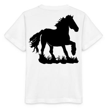 Des Frisons au galop - T-shirt bio MINI CREATOR Stanley/Stella Enfant - blanc - Dos - Maike (125cm)