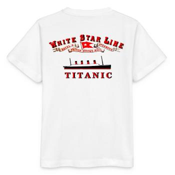 TITANIC WHITE STAR LINE - T-shirt bio MINI CREATOR Stanley/Stella Enfant - blanc - Dos - Maike (125cm)