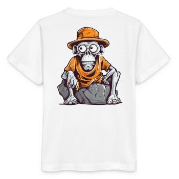 Skull monkey with hat and t-shirt - Stanley/Stella MINI CREATOR Kids’ T-Shirt - white - Back - Maike (125cm)