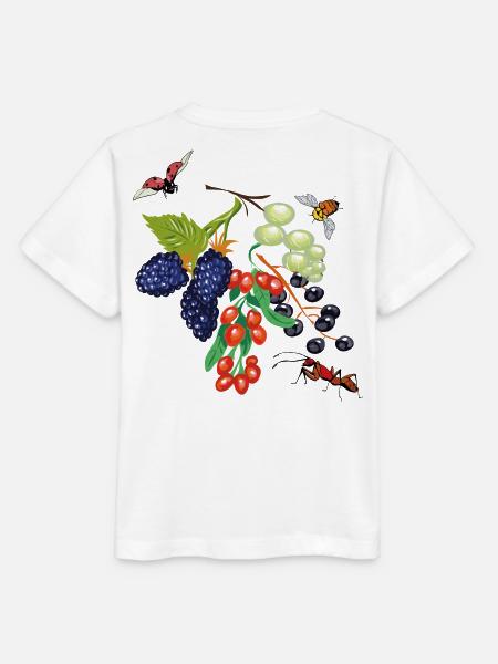Obst mit Insekten - Stanley/Stella Kinder T-Shirt MINI CREATOR - Weiß