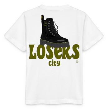 Hate this town Losers city doc edition - T-shirt bio MINI CREATOR Stanley/Stella Enfant - blanc - Dos - Maike (125cm)
