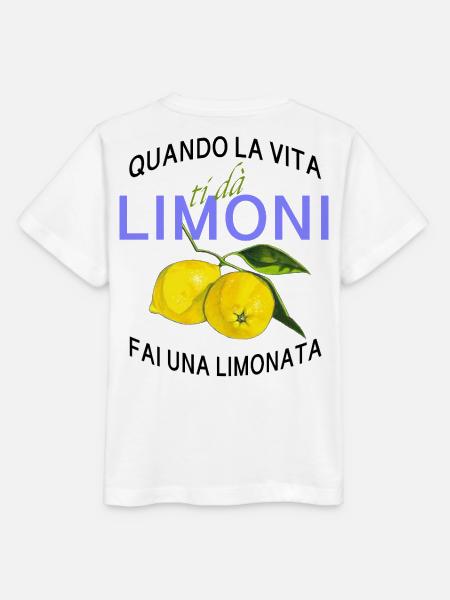 Limone Lebenslust Spruch - Stanley/Stella Kinder T-Shirt MINI CREATOR - Weiß