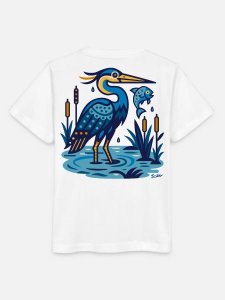 Graureiher - Stanley/Stella Kinder T-Shirt MINI CREATOR - Weiß