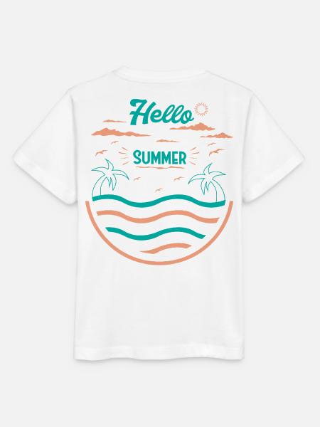 Sommerliches Palmen Strand Design - Stanley/Stella Kinder T-Shirt MINI CREATOR  - Weiß
