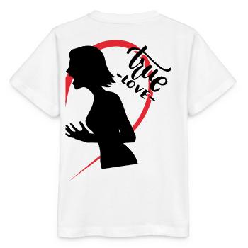Screaming Woman Right Half - Stanley/Stella MINI CREATOR Kids’ T-Shirt - white - Back - Maike (125cm)