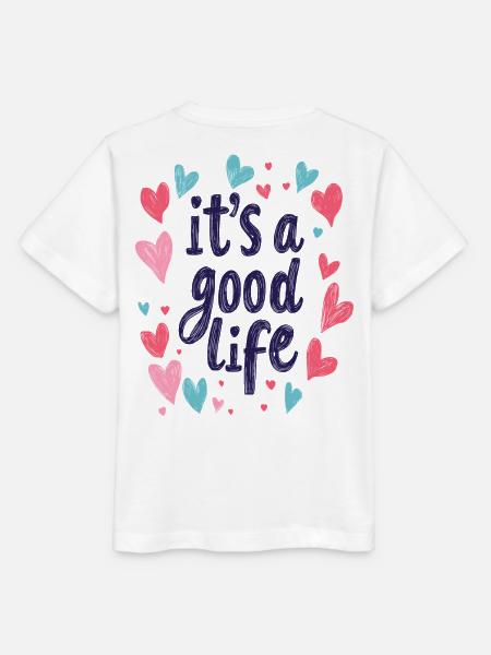 it's a good life - Stanley/Stella Kinder T-Shirt MINI CREATOR - Weiß