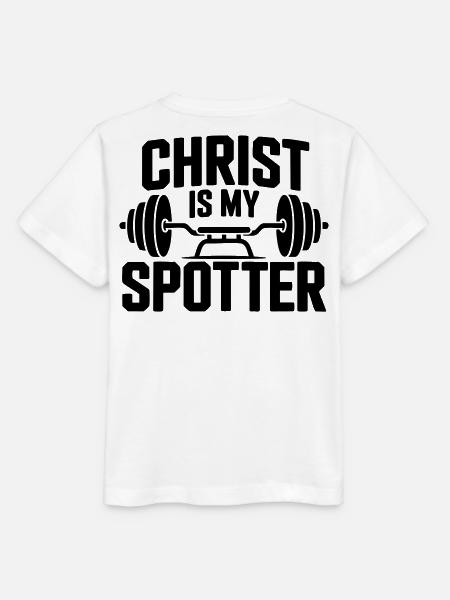 Christus ist mein Spotter - Stanley/Stella Kinder T-Shirt MINI CREATOR - Weiß