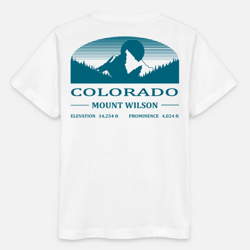 Mount Wilson - petrol blue - T-shirt bio MINI CREATOR Stanley/Stella Enfant - blanc