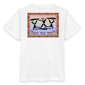 SHARKYS OLDHOUSE Vaincez la bataille des vagues de marée - T-shirt bio MINI CREATOR Stanley/Stella Enfant - blanc - Dos - Maike (125cm)