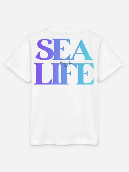 Meeresleben Gradient Schriftdesign - Stanley/Stella Kinder T-Shirt MINI CREATOR  - Weiß