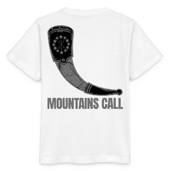 Mountain Call Horn – Héritage du Caucase - T-shirt bio MINI CREATOR Stanley/Stella Enfant - blanc - Dos - Maike (125cm)