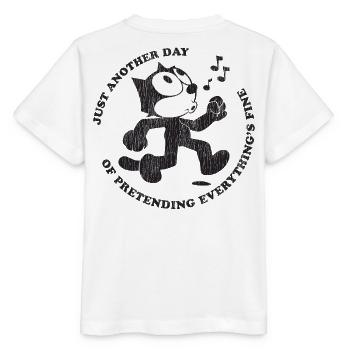 Felix The Cat Singender Felix Mit Spruch - Stanley/Stella Kinder T-Shirt MINI CREATOR  - Weiß - Hinten - Maike (125cm)