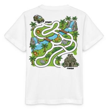 Dschungelsafari-Labyrinth - Stanley/Stella Kinder T-Shirt MINI CREATOR  - Weiß - Hinten - Maike (125cm)