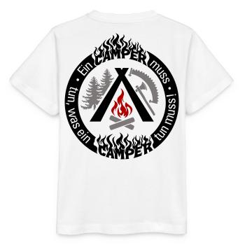 Drôle de camping-car : configuration individuelle 3 couleurs - T-shirt bio MINI CREATOR Stanley/Stella Enfant - blanc - Dos - Maike (125cm)