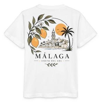 Málaga Küstenparadies - Stanley/Stella Kinder T-Shirt MINI CREATOR  - Weiß - Hinten - Maike (125cm)
