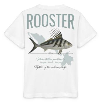 Rooster Fisch Inshore Angeln im Pazifik in Amerika - Stanley/Stella Kinder T-Shirt MINI CREATOR  - Weiß - Hinten - Maike (125cm)