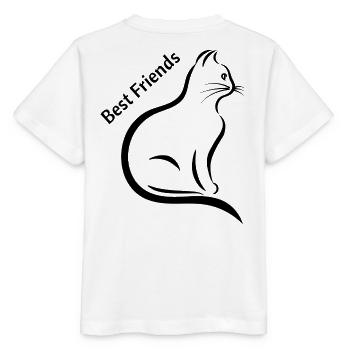 Katzen Best Friends - Stanley/Stella Kinder T-Shirt MINI CREATOR  - Weiß - Hinten - Maike (125cm)